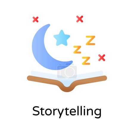 Illustration for Get this amazing icon of storytelling, ready to use vector - Royalty Free Image
