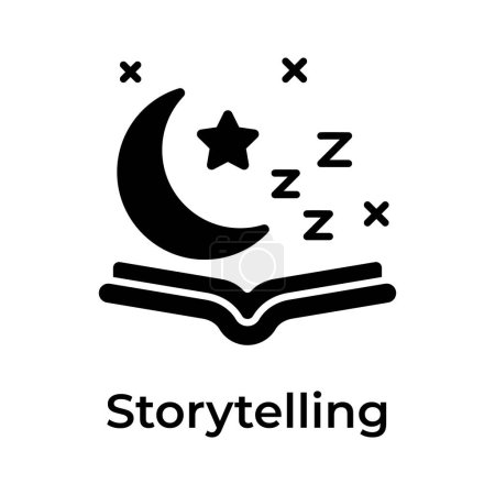Holen Sie sich dieses erstaunliche Symbol des Storytelling, gebrauchsfertig Vektor