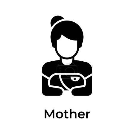 Ilustración de Obtener este icono visualmente perfecto de la madre en estilo moderno - Imagen libre de derechos