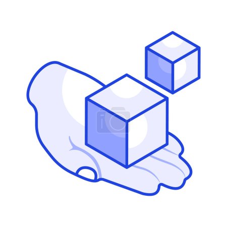Grab this beautifully design isometric icon of 3d modeling