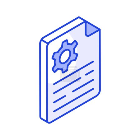 An isometric icon of file management, easy to use and download