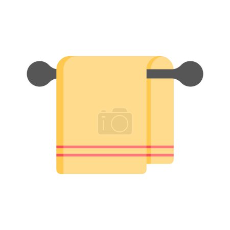 Editable flat icon of towel, body cleaning tool