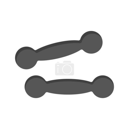 Illustration for Modern icon of dumbbells, weightlifting tool vector - Royalty Free Image
