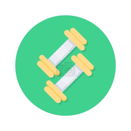 Illustration for Modern icon of dumbbells, weightlifting tool vector - Royalty Free Image