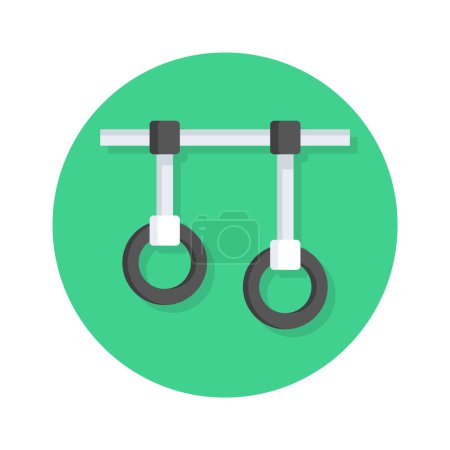 Grab this amazing flat style icon of gymnastic rings, ready to use and download