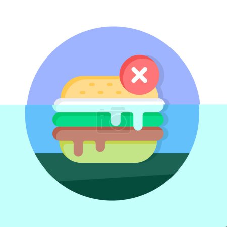 No junk food, no burger vector, unique and premium vector