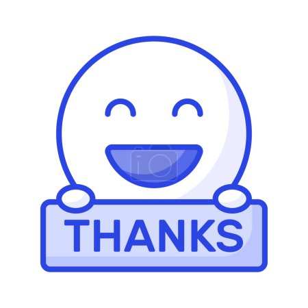 Attrapez cette icône soigneusement conçue de remerciements emoji, prêt pour un usage premium
