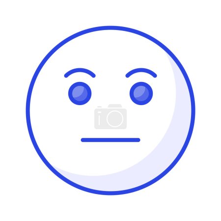 Schnappen Sie sich dieses erstaunliche Symbol gleichgültiger Emojis, anpassbarer flacher Vektor