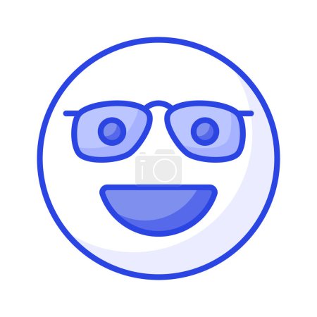Conception d'icône emoji Nerd, prêt pour un vecteur d'utilisation premium
