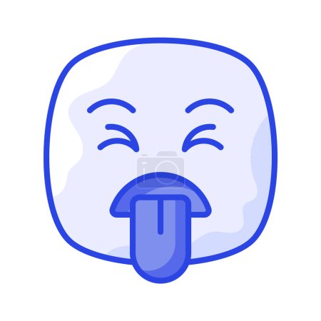 Téléchargez les illustrations : Design vectoriel emoji dégoûté, vecteur unique personnalisable - en licence libre de droit