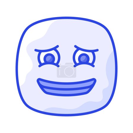 Icono premium de emoji culpable, listo para usar vector editable