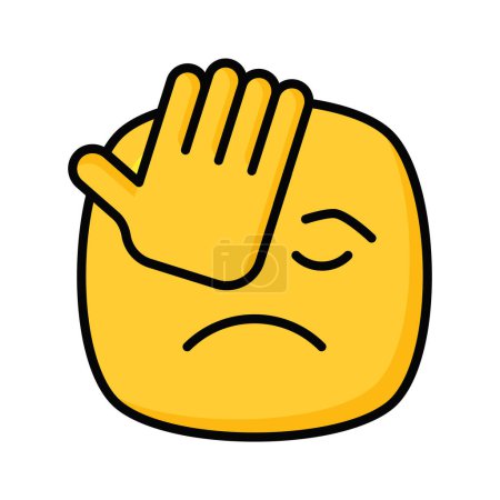 Illustration for Get this amazing icon of facepalm emoji, sad expressions emoji - Royalty Free Image