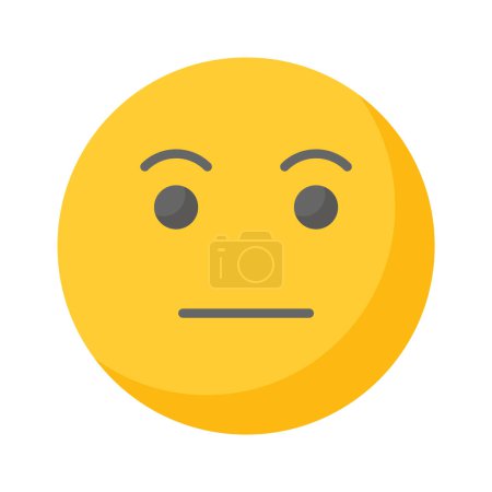 Agarra este increíble icono de emoji indiferente, vector plano personalizable