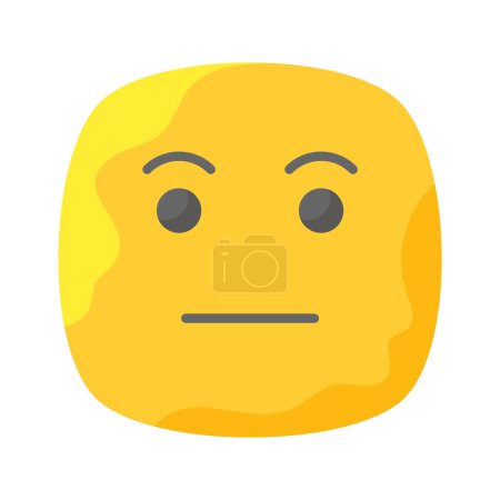 Attrapez cette icône étonnante d'emoji indifférents, vecteur plat personnalisable