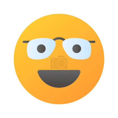 Conception d'icône emoji Nerd, prêt pour un vecteur d'utilisation premium