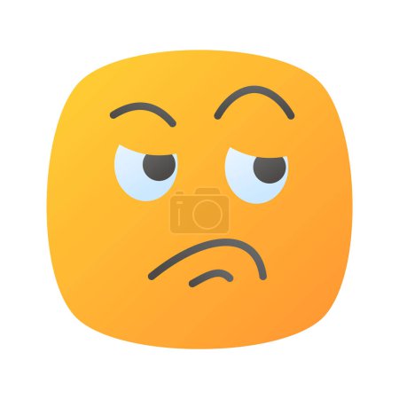 Pixel perfect icon of jealous emoji, isolated on white background