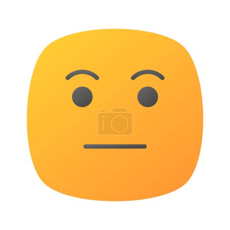 Attrapez cette icône étonnante d'emoji indifférents, vecteur plat personnalisable