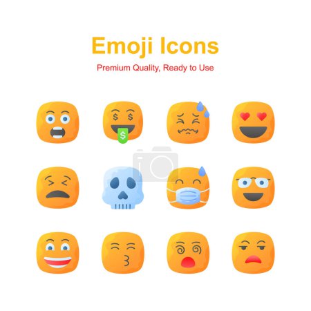 Holen Sie sich dieses sorgfältig gestaltete Emoji-Symbol-Design, niedliche Ausdrücke Vektor