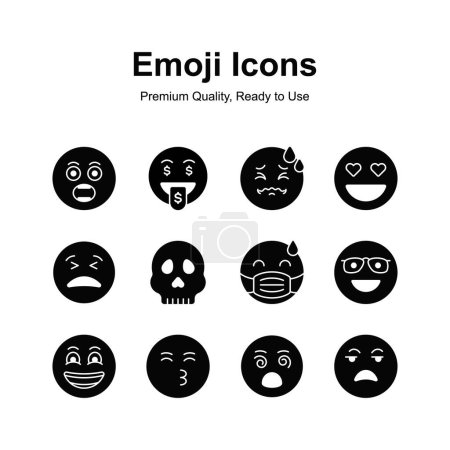 Illustration for Get this carefully crafted emoji icon design, cute expressions vector - Royalty Free Image
