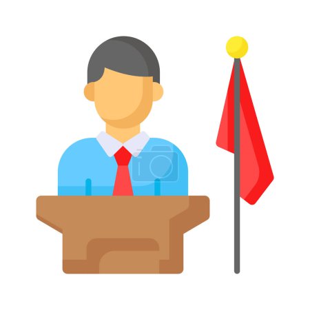 Get this amazing icon of political leader in modern design style