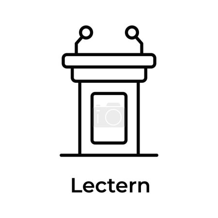 Premium icon of dais, lectern flat style vector design
