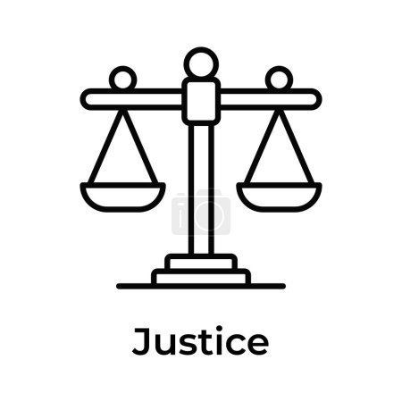 Illustration for Have a look at this beautiful icon of law scale, justice scale vector - Royalty Free Image