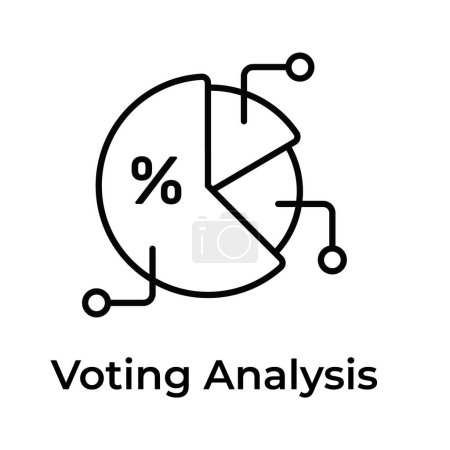 Get this creative icon of voting analysis in modern and editable style
