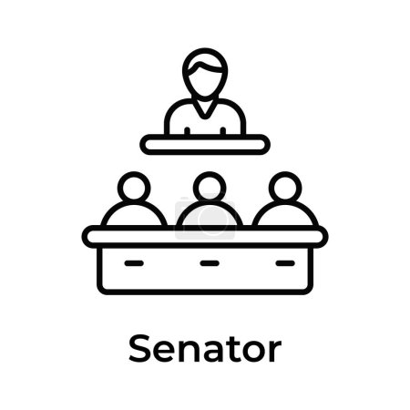 Téléchargez les illustrations : Mettez la main sur cette icône créative des sénateurs - en licence libre de droit