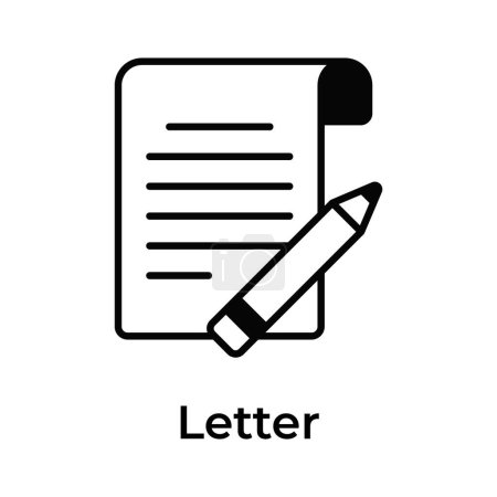 Grab this beautifully designed icon of letter, communication document vector design