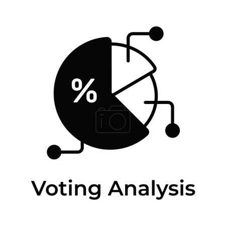 Get this creative icon of voting analysis in modern and editable style