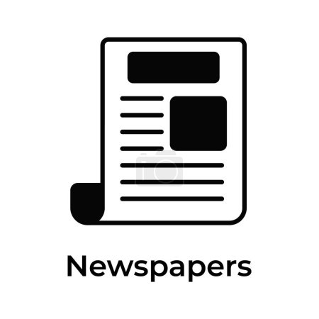 newspaper , creatively designed icon of news release in modern style