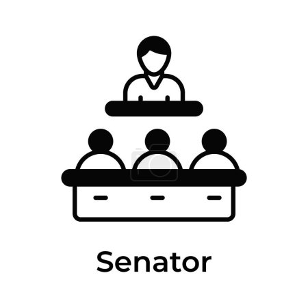 Get your hands on this creatively designed icon of senators