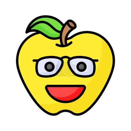 Nerd emoji icono de diseño, listo para el vector de uso premium