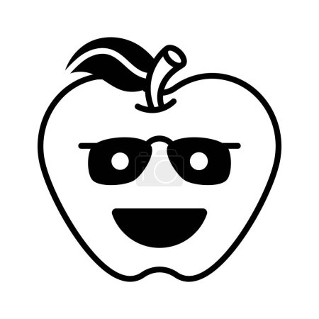 Nerd-Emoji-Icon-Design, bereit für den Premium-Einsatz Vektor