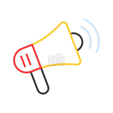 Illustration for Grab this beautifully designed icon of megaphone in editable style, a customizable vector of loudspeaker - Royalty Free Image