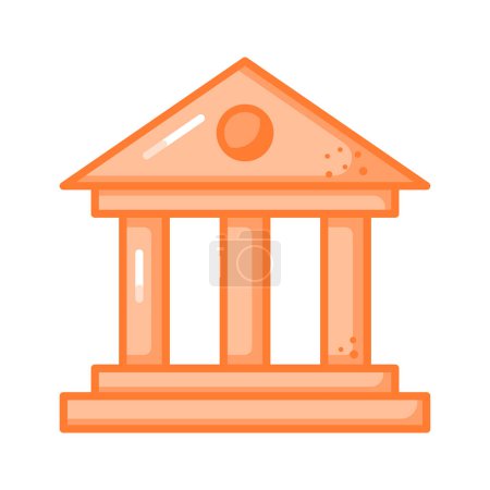 Building with pillars denoting concept vector of bank building in modern style