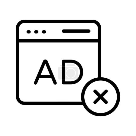 No ads, ad block vector design easy to use and download