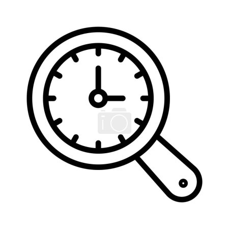 Illustration for An icon of history search, time search vector design - Royalty Free Image