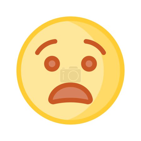 Worried emoji vector design, premium icon isolated on white background