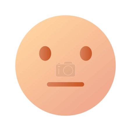 Expressionless, neutral emoji icon design, ready to use vector