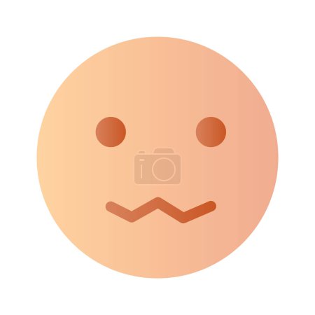 Nervöses Emoji-Vektor-Design, gebrauchsfertig
