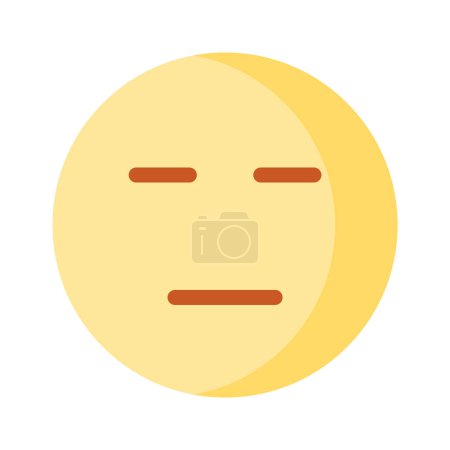 Conception d'icône emoji neutre, sans expression, prête à l'emploi vectorielle