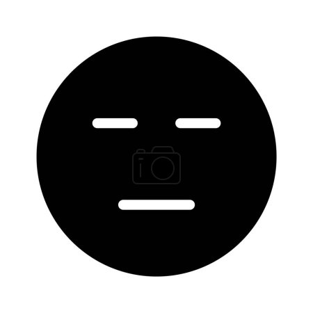 Ausdrucksloses, neutrales Emoji-Symbol-Design, gebrauchsfertiger Vektor