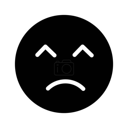 Obtenez cette icône étonnante d'emoji frustré, vecteur premium