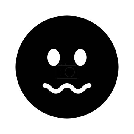Nervöses Emoji-Vektor-Design, gebrauchsfertig