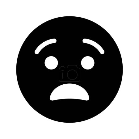 Téléchargez les illustrations : Design vectoriel emoji inquiet, icône premium isolée sur fond blanc - en licence libre de droit