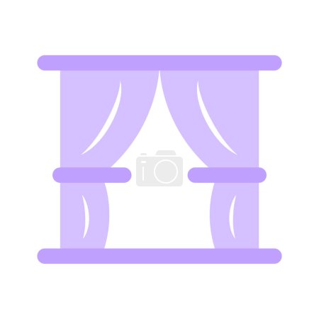 Get your hold on this carefully designed icon of curtains, premium vector of house curtains