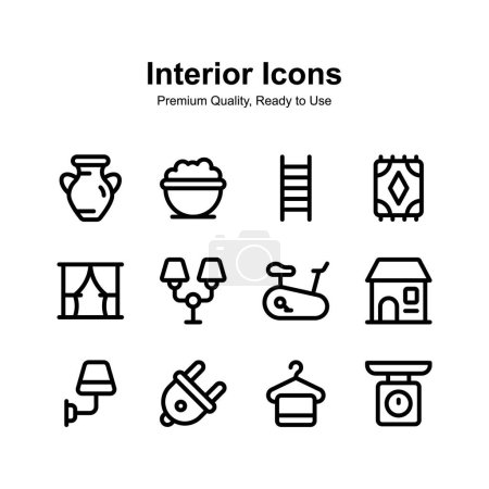 Vérifiez ce magnifique et étonnant ensemble d'icônes intérieures