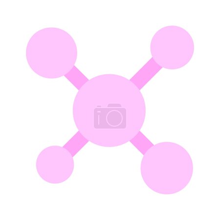 Ilustración de Icono bellamente diseñado de moléculas de estilo moderno, red molecular - Imagen libre de derechos