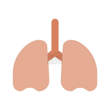 Pulmones con icono de vector de estilo moderno